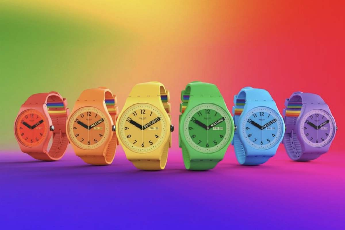 Campagna ufficiale della Swatch Pride Collection 2023