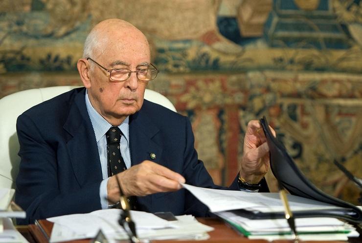 Napolitano nel suo studio