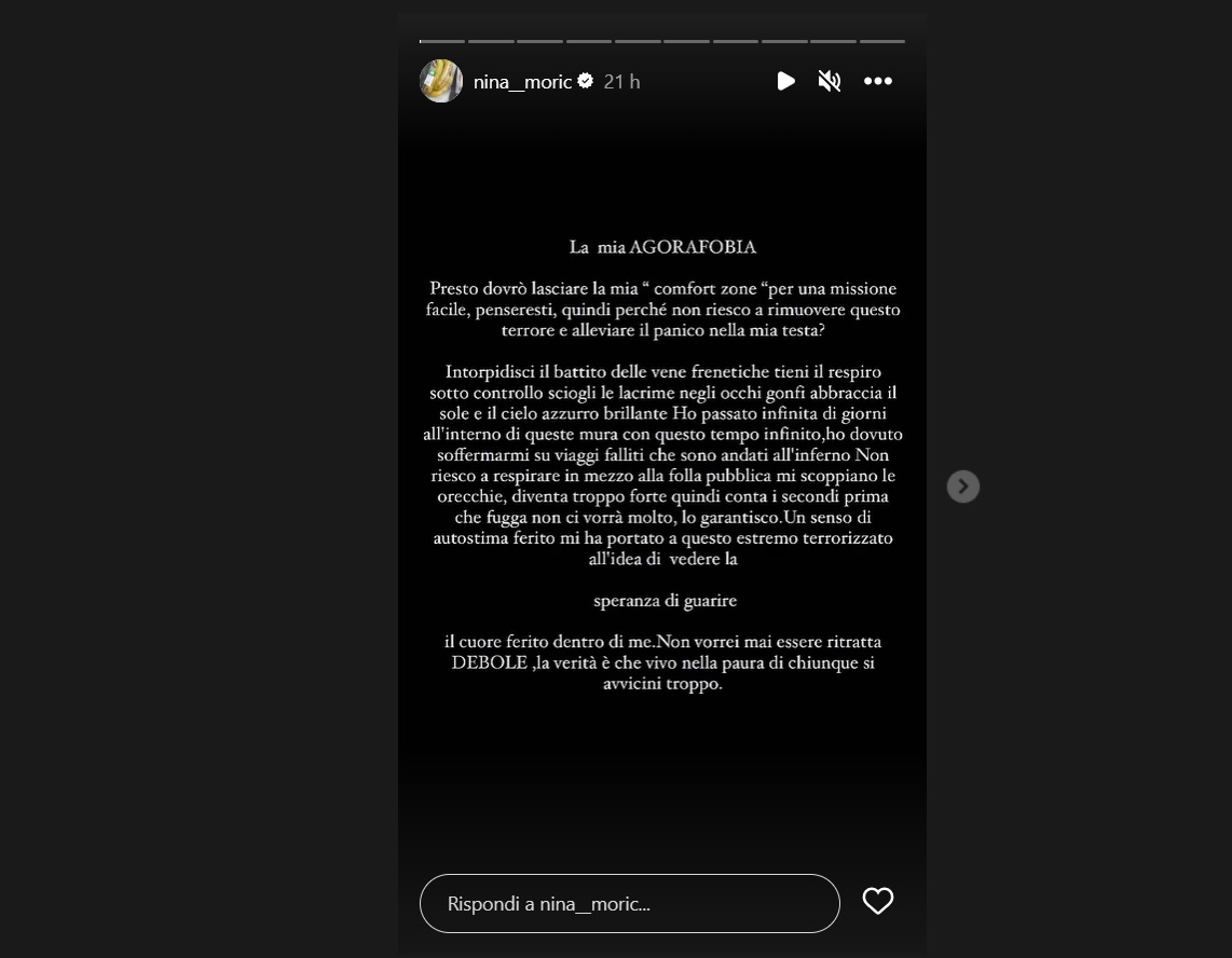 messaggio nina moric