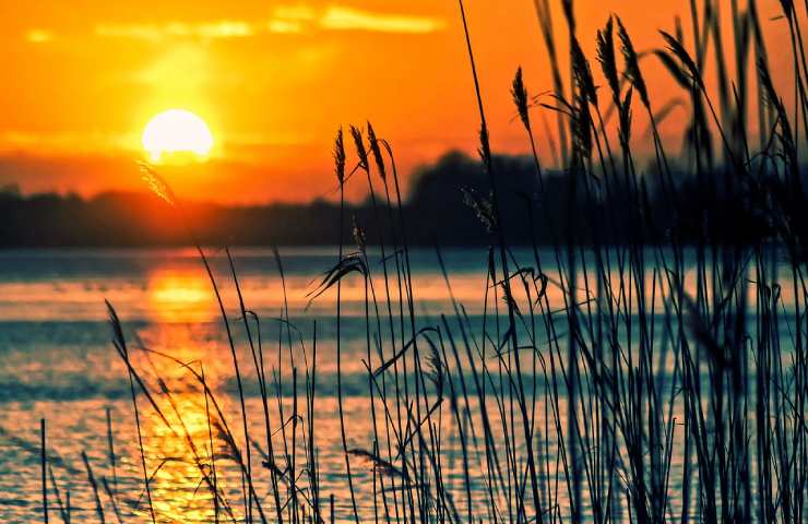 Il lago al tramonto