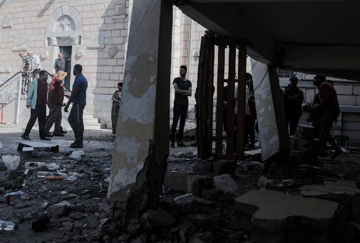 Raid sulla chiesa greco-ortodossa di San Porfirio a Gaza City