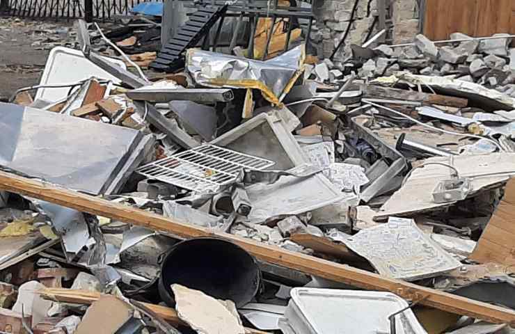 Risultato di un'esplosione in Ucraina