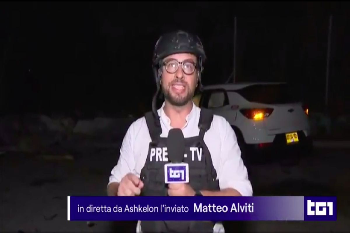 Matteo Alviti, inviato del Tg1 in Israele