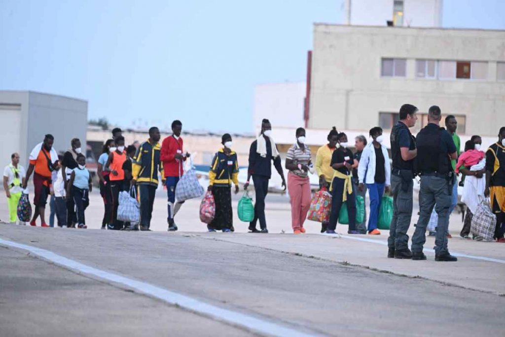 Migranti a Lampedusa
