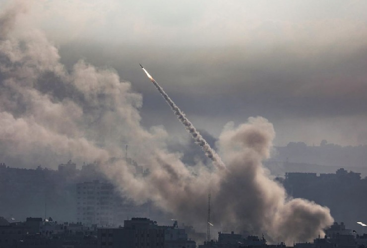Missile di Hamas su Israele 