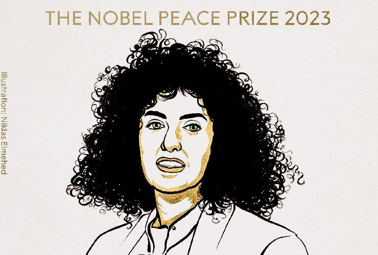 L'attivista iraniana Narges Mohammadi, premio Nobel per la pace 2023