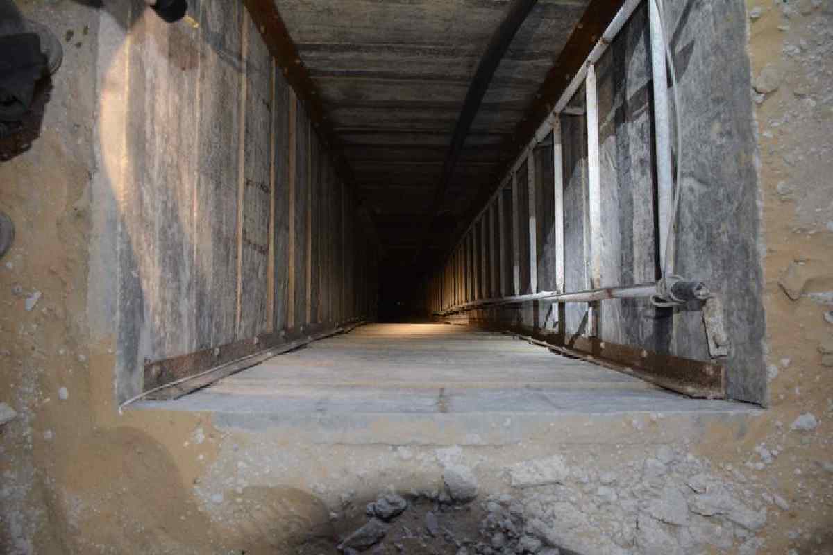 Un tunnel costruito da Hamas a a Gaza