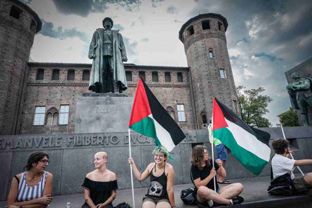 Manifestazione pro Palestina a Torino