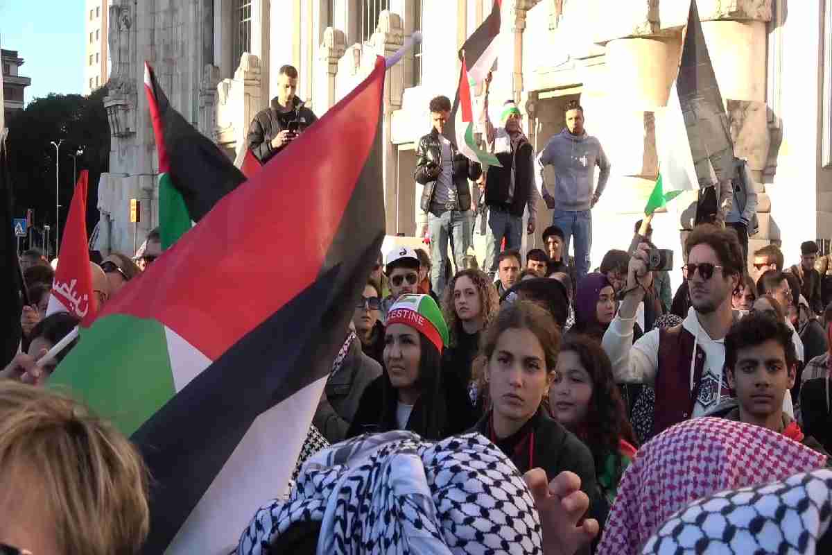 Manifestazione pro Palestina a Milano