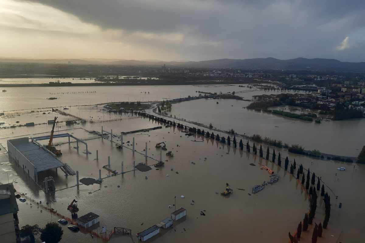 Alluvione in Toscana a causa della tempesta Ciaran