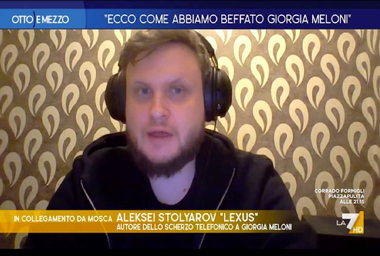  Vladimir Kuznetsov, del duo comico russo Lexsus & Vovan, ospite di La7