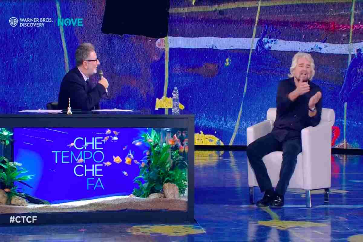 Fabio Fazio e Beppe Grillo a Che tempo che fa sul Nove