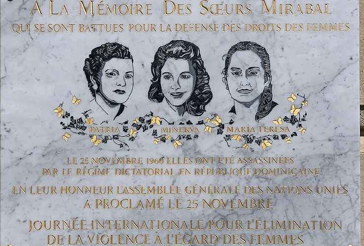 Placca commemorativa delle sorelle Mirabal 