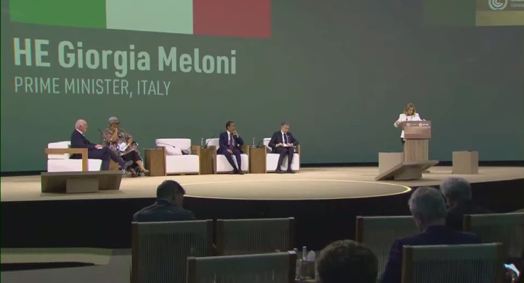 Giorgia Meloni alla Cop28 di Dubai