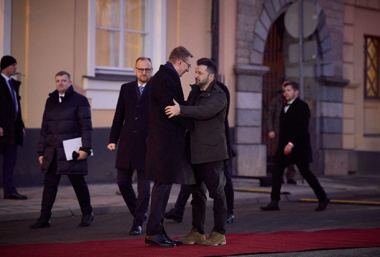 il presidente ucraino Volodyomyr Zelesnky_e il presidente lettone Edgars Rinkevichs