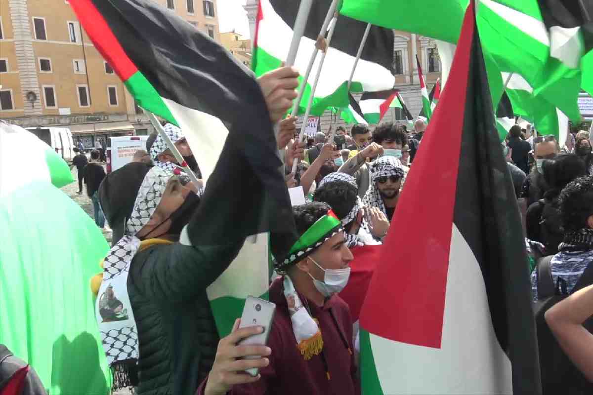 Corteo pro Palestina a Roma