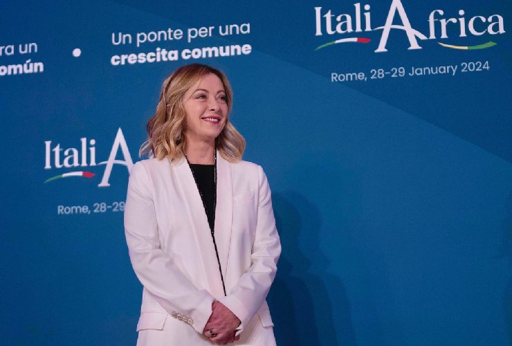 La presidente del Consiglio Giorgia Meloni al vertice Italia -Africa 