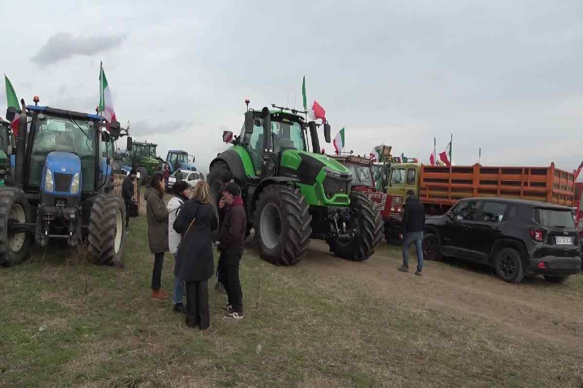 La protesta degli agricoltori a Sanremo