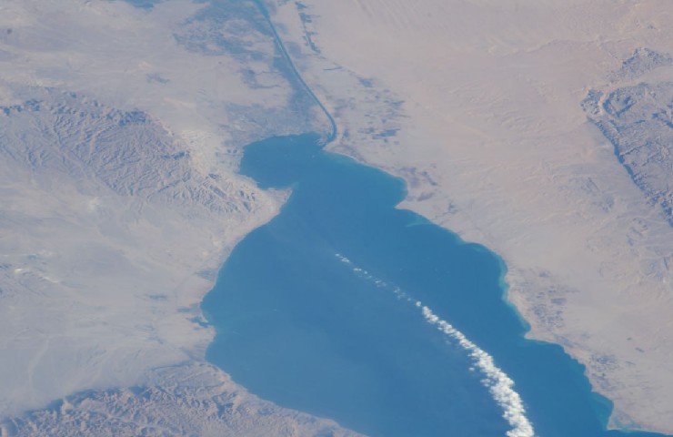 Canale di Suez, ripresa dall'alto