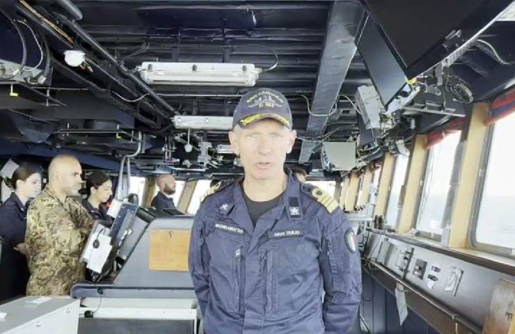 Andrea Quondamatteo, comandante della nave Duilio in difesa del Canale di Suez