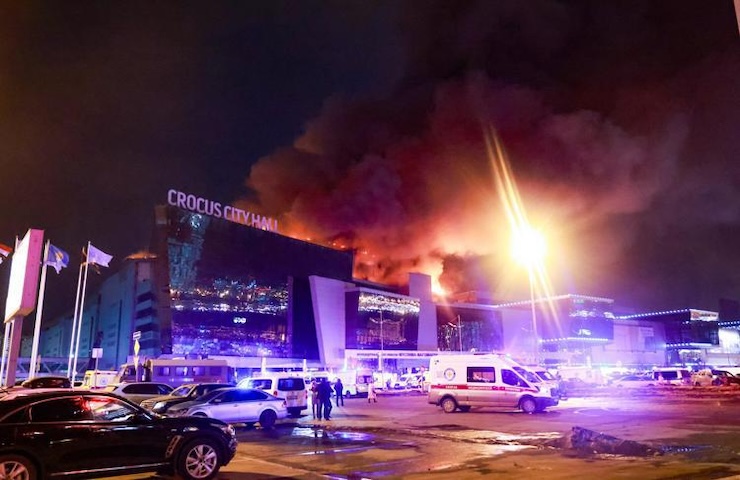 L'edificio di Mosca in cui è avvenuto l'attentato
