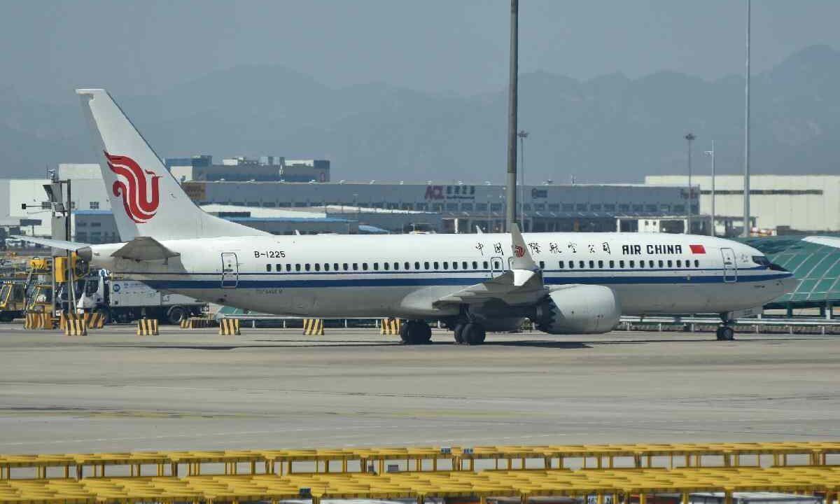 Un Boeing 737 MAX 8 B-1225 di Air China