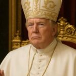 Donald Trump vestito da Papa